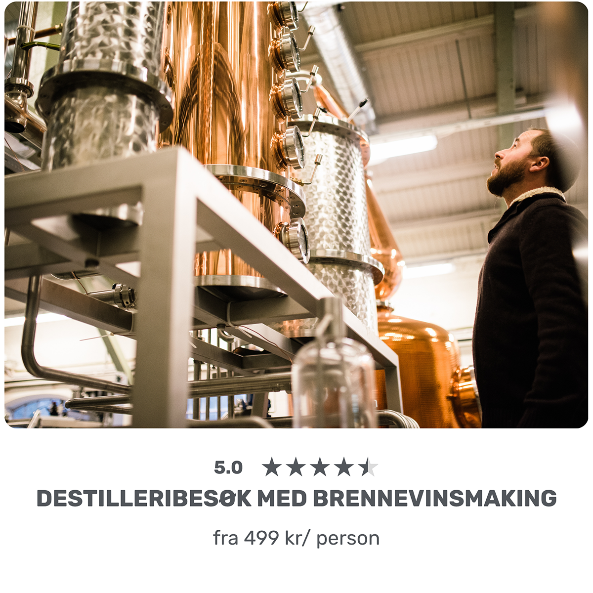 Destilleribesøk med brennevinsmaking